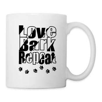 Par amour de la répétition - Mug blanc - blanc - Droite
