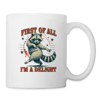 Dancing Raccoon Vintage Retro - Mug - white - Right