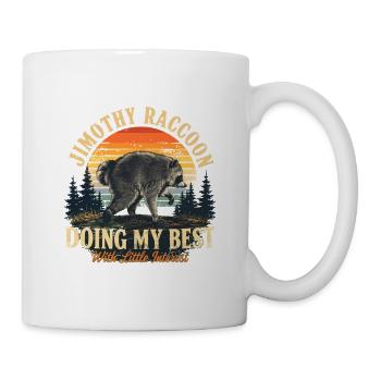 Sarcasme rétro sur les ratons laveurs en train de faire de mon mieux - Mug blanc - blanc - Droite