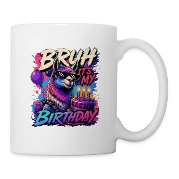 Mec, c’est mon mème d’anniversaire Cooles Llama - Mug blanc - blanc - Droite