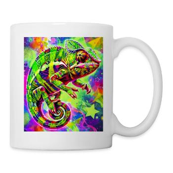 Chamäleon - Tasse - Weiß - Rechts