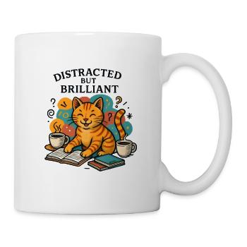 Distraction mais brillante étude sur le chat - Mug blanc - blanc - Droite