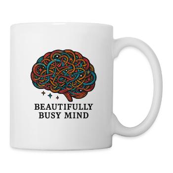 Colored Linked Brain - Mug - white - Right