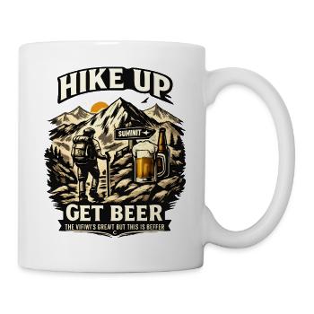 Montez en randonnée pour prendre de la bière – montagnes et bière - Mug blanc - blanc - Droite