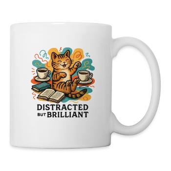 Reading Cat Coffee: Distraction Brilliant - Mug - white - Right