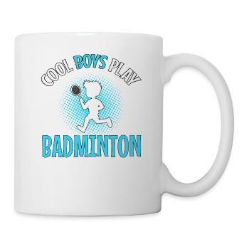 Les joueurs de badminton Cool Boys jouent au Badminton Boys - Mug blanc - blanc - Droite