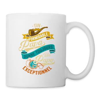 Formidable Papa Papy Exceptionnel Cadeau - Mug blanc - blanc - Droite