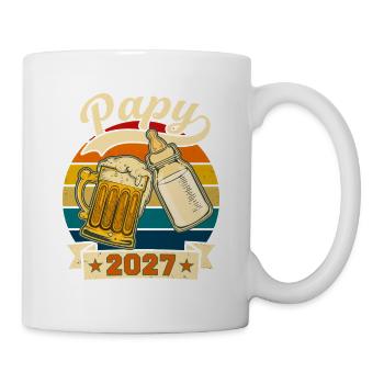 Futur Papy 2027 Annonce Grossesse Rétro - Mug blanc - blanc - Droite