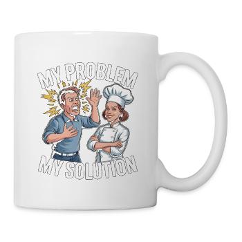 Chef du restaurant Mon problème Mon pictogramme Maman Papa - Mug blanc - blanc - Droite
