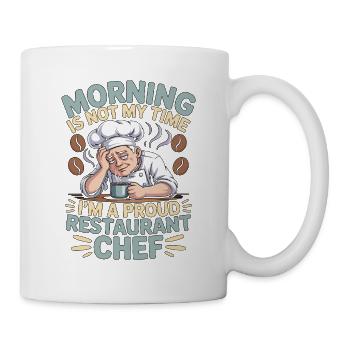 Le matin de chef restaurant n’est pas mon art culinaire - Mug blanc - blanc - Droite