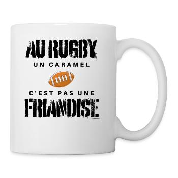 Au Rugby Un Caramel C'est Pas Une Friandise. rugby - Mug blanc - blanc - Droite