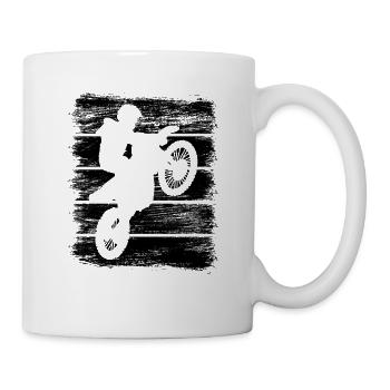 Amateurs de motocross - Mug blanc - blanc - Droite