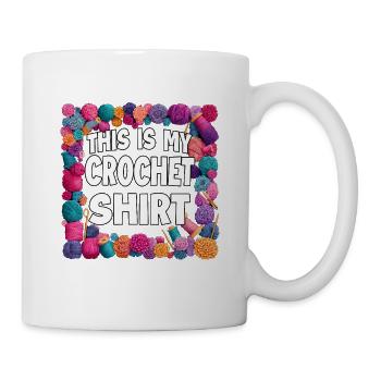Mon t-shirt au crochet qui dit - Mug blanc - blanc - Droite