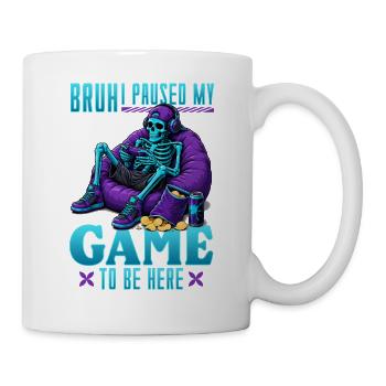 Skeleton Gamer Gaming Halloween - Tasse - Weiß - Rechts