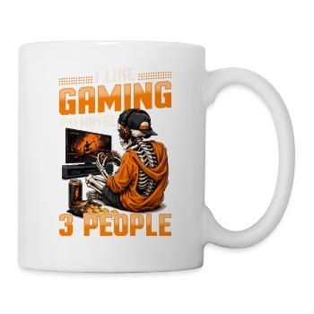 Skeleton Gamer Gaming Halloween - Tasse - Weiß - Rechts