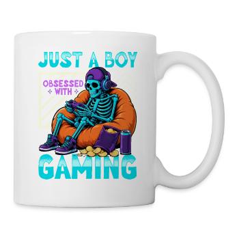 Skeleton Gamer Gaming Halloween - Mug - white - Right