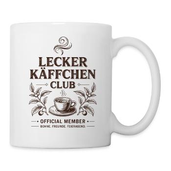 Kaffee Lecker Käffchen Club Espresso Cafe Barista - Tasse - Weiß - Rechts