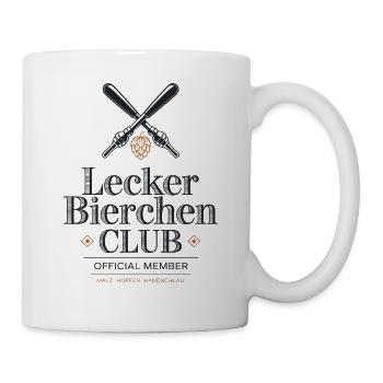Lecker Bierchen Club Bier Spruch JGA Malle Bier - Tasse - Weiß - Rechts