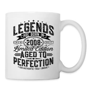 Cadeau d’anniversaire vintage vintage 2008 rétro - Mug blanc - blanc - Droite