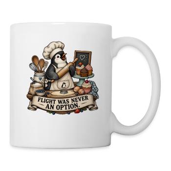 Pinguin Bäckerwitz Bäcker Humor - Tasse - Weiß - Rechts
