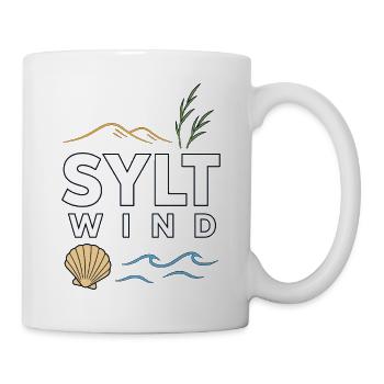 Motif de l’île de la mer du Nord avec Vent Sylt et dunes - Mug blanc - blanc - Droite