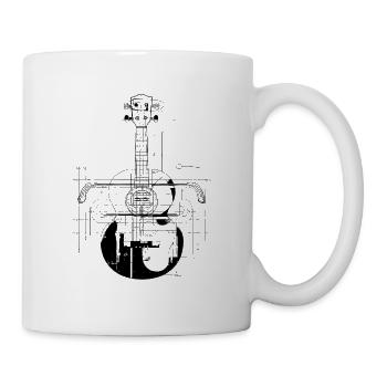 Ukulele Zeichnung - Tasse - Weiß - Rechts