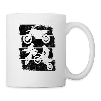 Motocross - Tasse - Weiß - Rechts