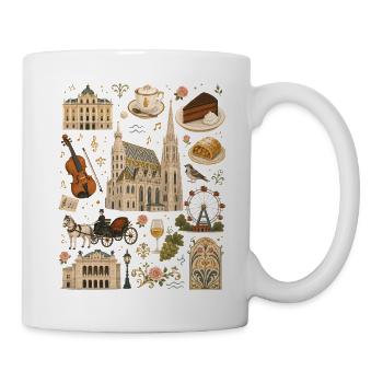 Viennese Charm | Vienna Culture & Coffee House - Mug - white - Right