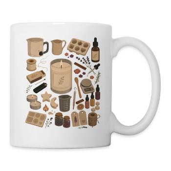 Amour à la bougie | Versement de bougies et bricolage - Mug blanc - blanc - Droite