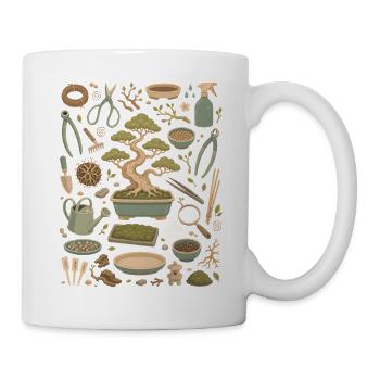Bonsai Tranquility | Tree Art & Zen - Mug - white - Right