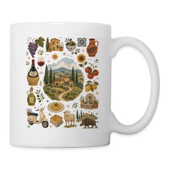 Toskana Sehnsucht | Italien & Dolce Vita - Tasse - Weiß - Rechts