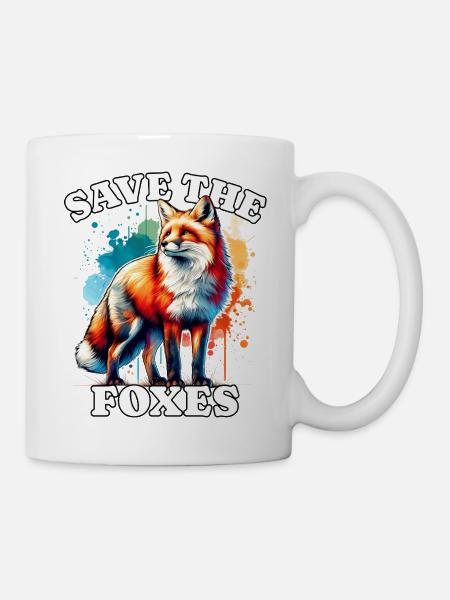 Rotfuchs Fuchs Save Fox - Tasse - Weiß