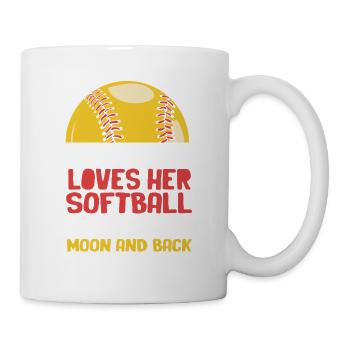 Softball Mutter Softball Mama - Tasse - Weiß - Rechts