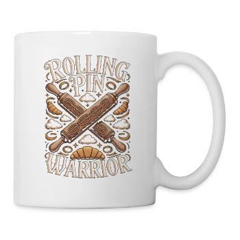 Pastry Chef Rolling Pin Warrior Pastry Specialist - Tasse - Weiß - Rechts