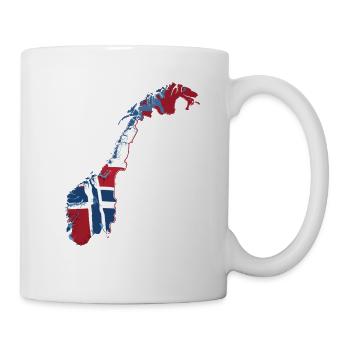  Norwegen Karte Flagge Skandinavien Reise - Tasse - Weiß - Rechts