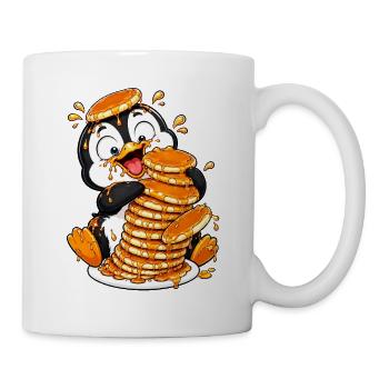Penguin Pancakes Syrup Funny Cartoon - Mug - white - Right