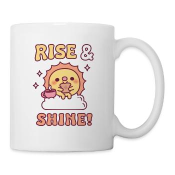 Un joli soleil avec toast et café, se lève et brille - Mug blanc - blanc - Droite