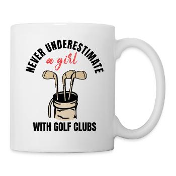 Pouvoir féminin du golf - Mug blanc - blanc - Droite