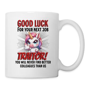 Lustiger Abschiedskollege - Tasse - Weiß - Rechts