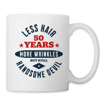 50. Geburtstags-Teufel - Tasse - Weiß - Rechts