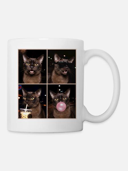 Katzen Europäische Burma Katze - Tasse - Weiß