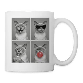 Katzen Europäische Burma Katze - Tasse - Weiß - Rechts