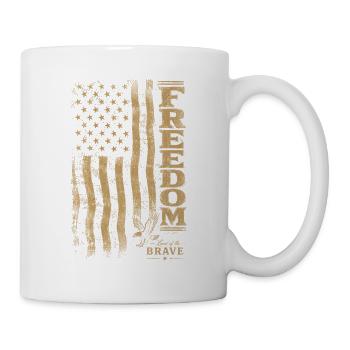 Freedom Grunge Flag Art - Mug - white - Right