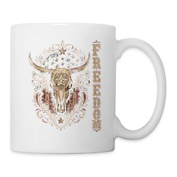 Liberty Bull Head Ornament - Mug - white - Right