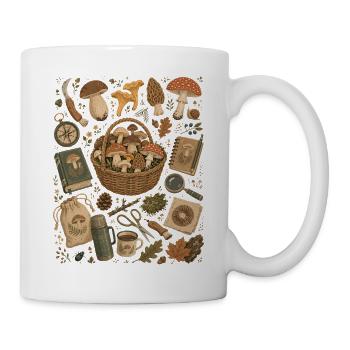 Pilzsuche | Pilze sammeln & Mykologie - Tasse - Weiß - Rechts