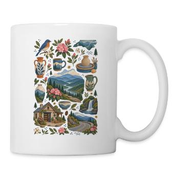 Asheville, North Carolina Liebe | Blue Ridge  - Tasse - Weiß - Rechts