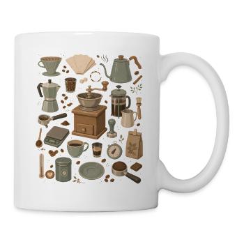 Kaffeeliebe | Barista & Handfilter - Tasse - Weiß - Rechts