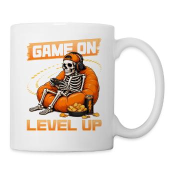 Skeleton Gamer Gaming Halloween - Tasse - Weiß - Rechts