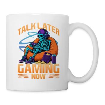 Skeleton Gamer Gaming Halloween - Tasse - Weiß - Rechts
