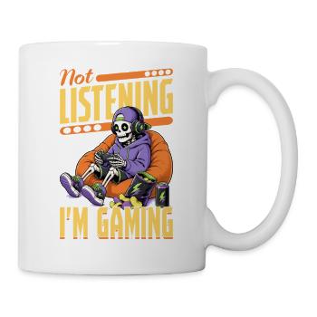Skeleton Gamer Gaming Halloween - Tasse - Weiß - Rechts